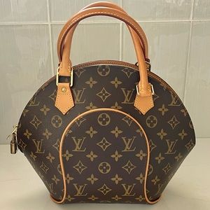 Louis Vuitton Ellipse PM Bag in LV Monogram and Brown Coated Canvas